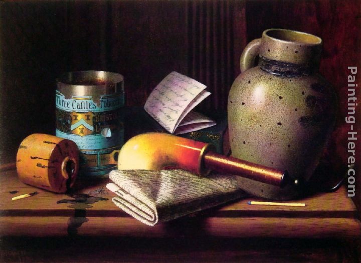 Still Life with Three Castles Tobacco painting - William Michael Harnett Still Life with Three Castles Tobacco art painting
